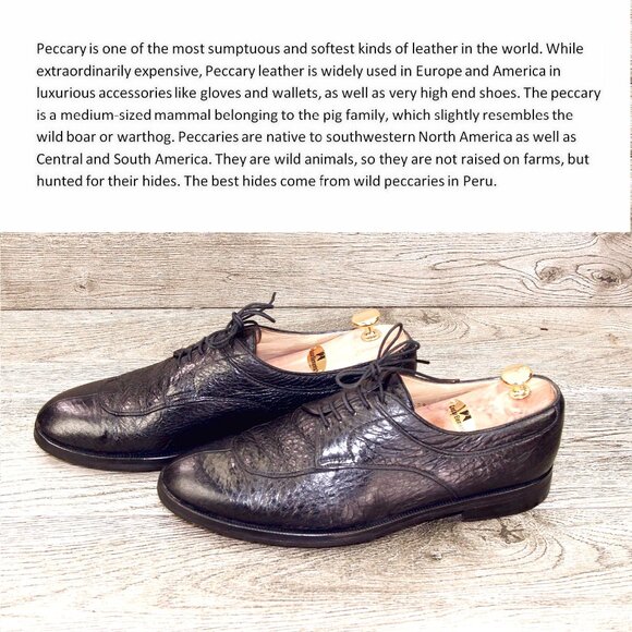 $895 GRAVATI Wilkes Bashford 9 M Genuine PECCARY Black 12626 * add $15 new Trees - Picture 9 of 16